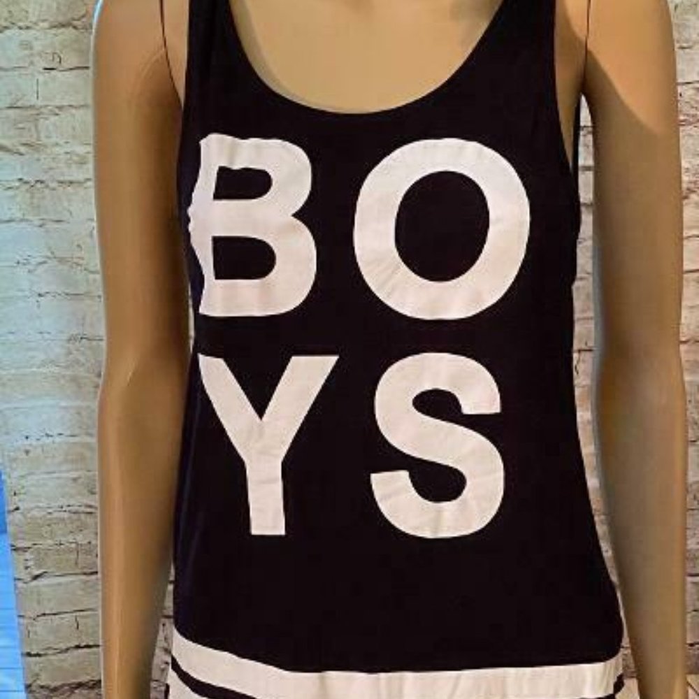 *H&M Women's "BOYS" Black Graphic Tank Top Small